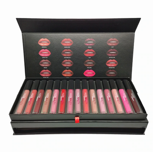 Conjunto Huda beauty batom gloss 15 peças !